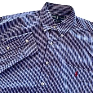 Vintage Polo Ralph Lauren Blaire Shirt - 90s Relaxed Fit - Red Pony - Size M